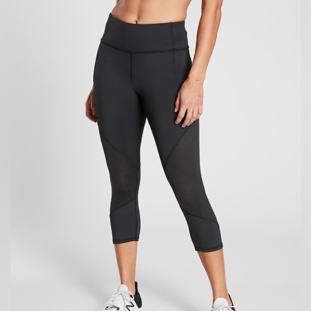 Athleta Contender Mesh Capri Tights